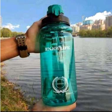 Botol Minum Warna / Botol Minum  Enjoy Life Isi 2 Liter Water Bottle Tumbler Stylish Polos