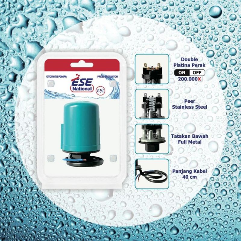 Otomatis Pompa air National ESE / Pressure switch 2platina blister