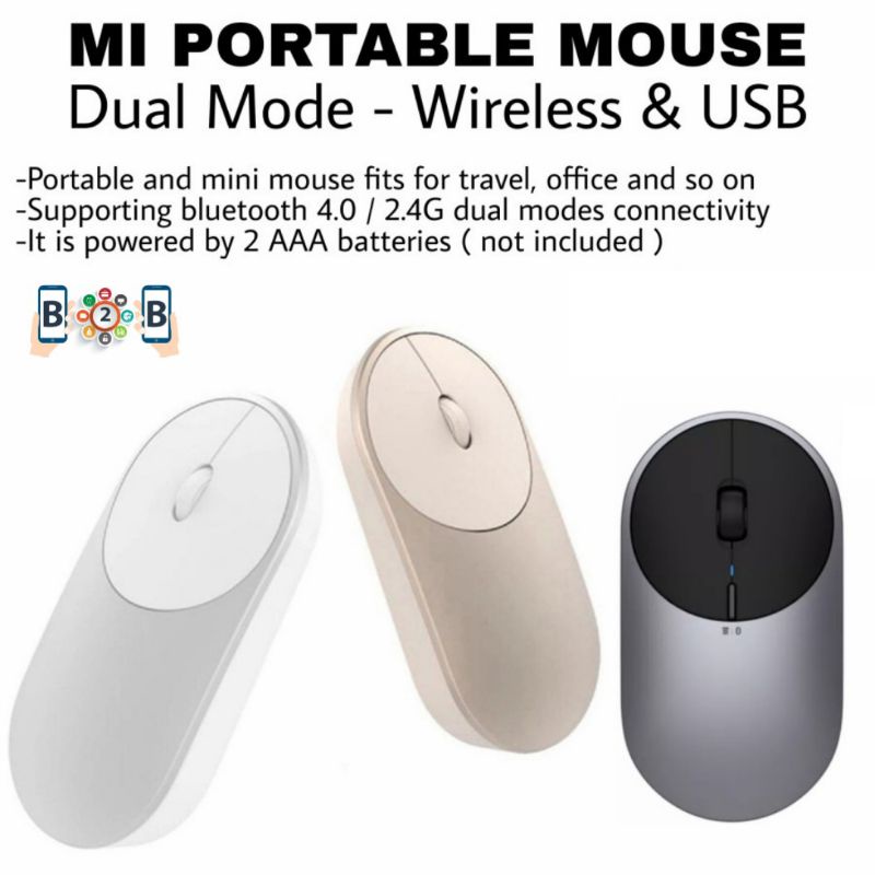 MIJIA PORTABLE MOUSE WIRELESS USB DUAL MODE