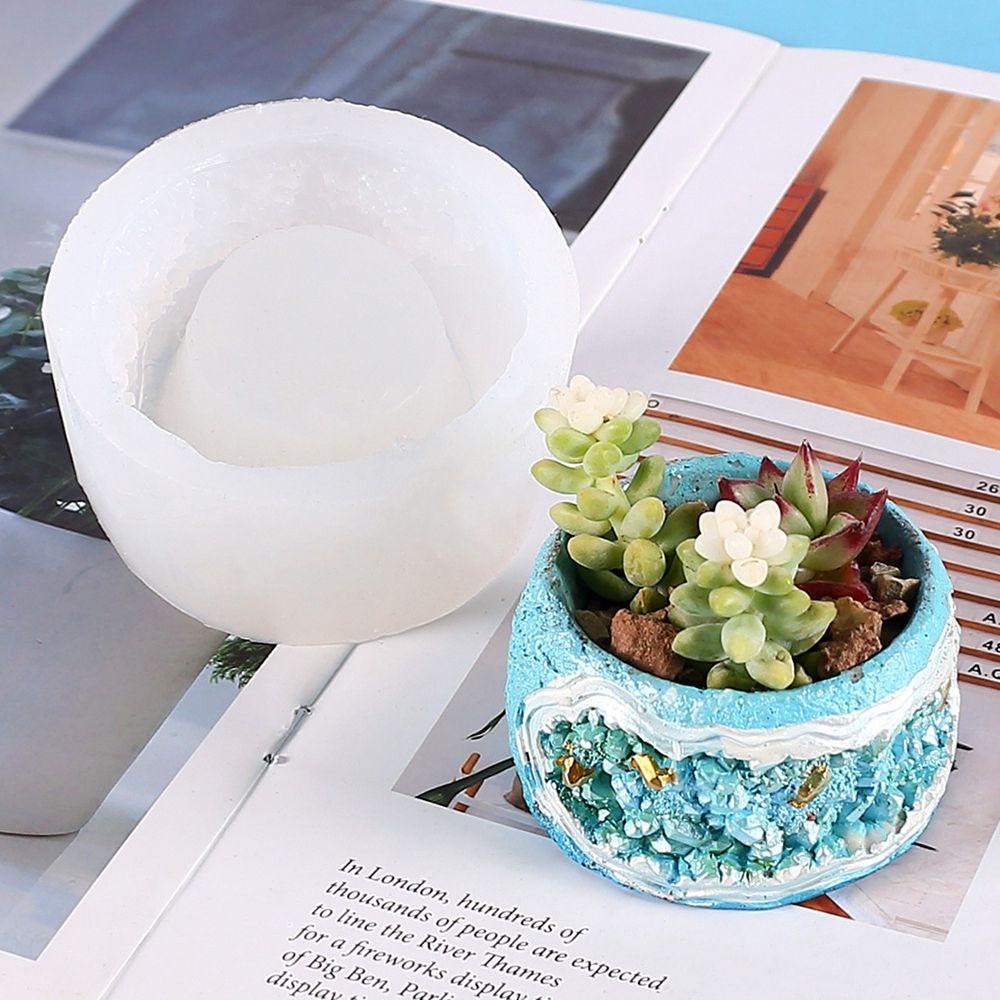 Preva Kristal Resin Tray Cetakan Dekorasi Rumah DIY Membuat Perhiasan Alat Casting Lilin Cangkir Cetakan Silikon Succulent Pot Bunga