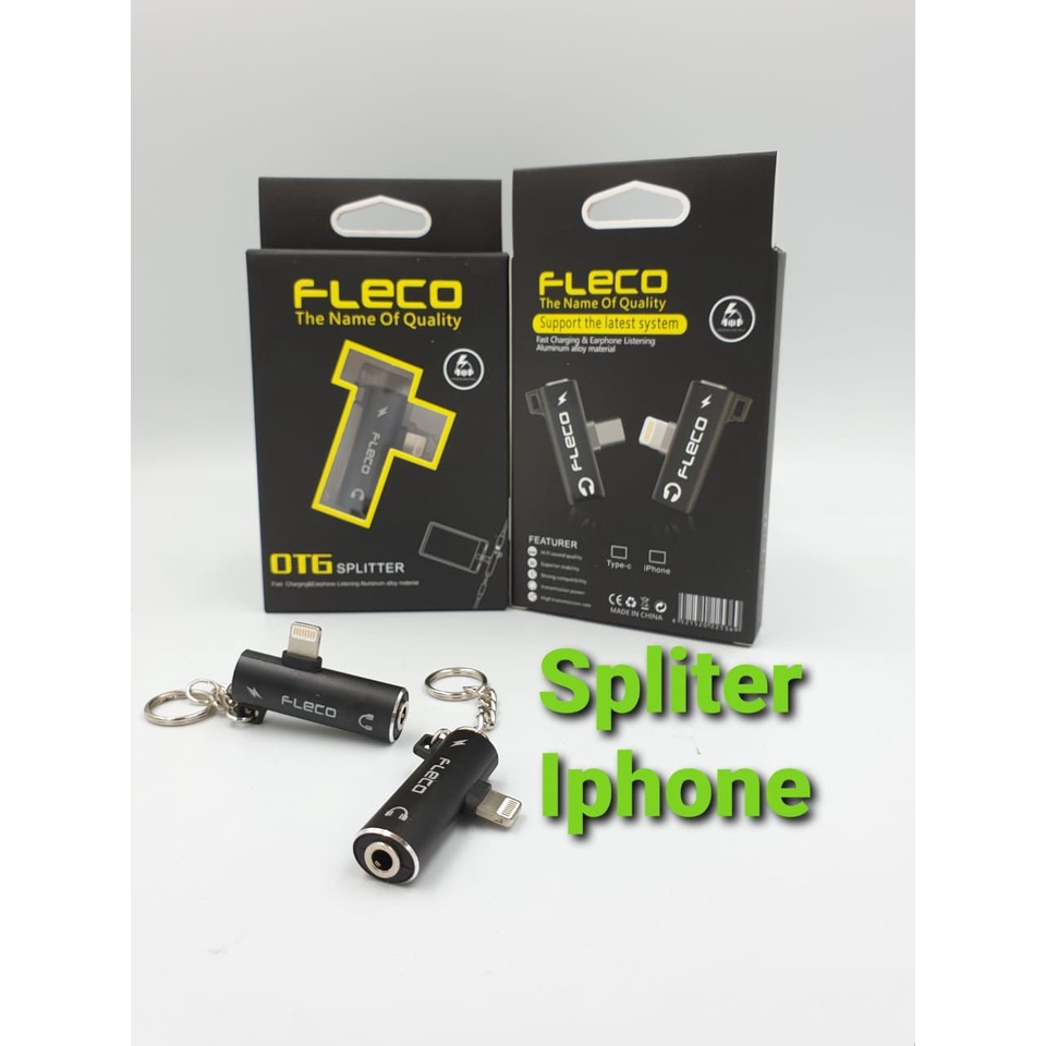 OTG SPLITTER FLECO 2in1  IPHONE 100% ORIGINAL