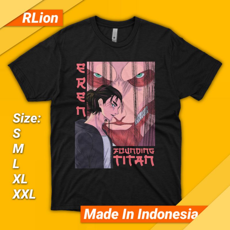 baju kaos anime Attack on Titan Eren Jaeger, shingeki no kyojin, AOT Eren Yeager T-shirt