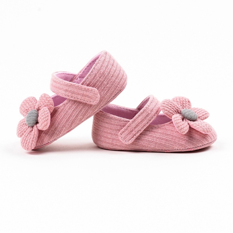 Sunny Rabbit bayi sepatu bayi dengan nonslip import motif bunga/babyfit sepatu prewalker KNIT ROSE sepatu anak bayi import (B253)