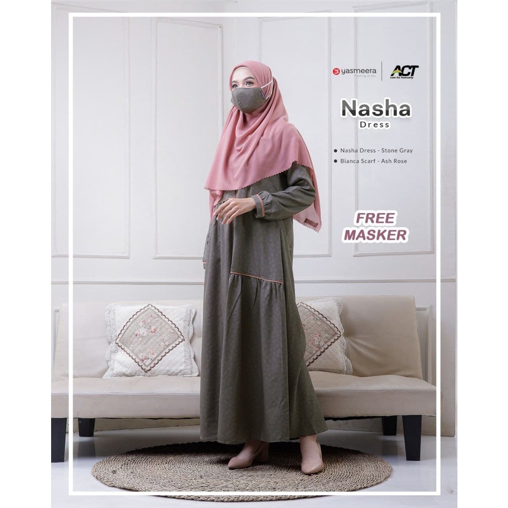 Gamis Toyobo Simpel Nasha Dress ORI by Yasmeera