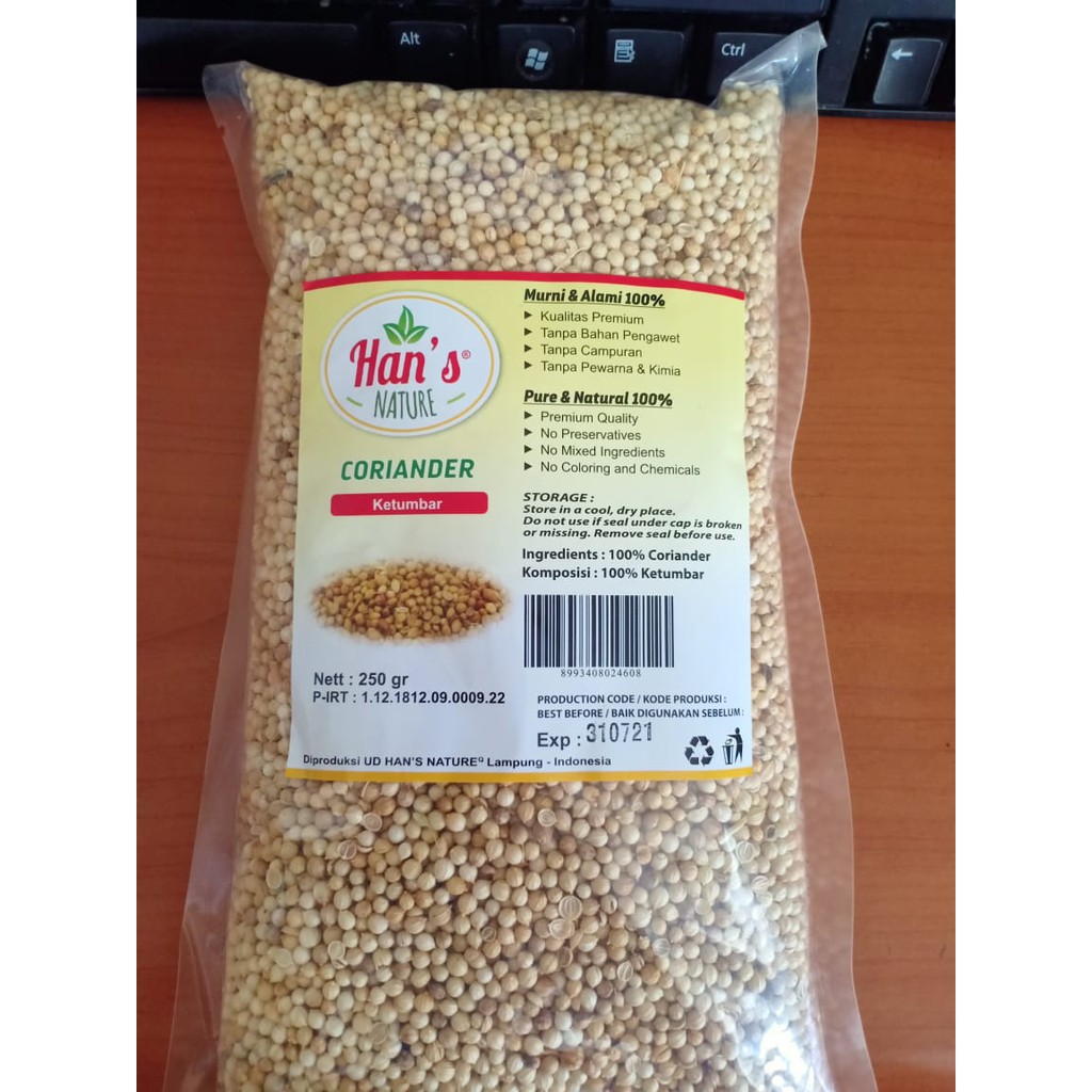 

Han's NATURE CORIANDER/ KETUMBAR 100 % ASLI 250 gr