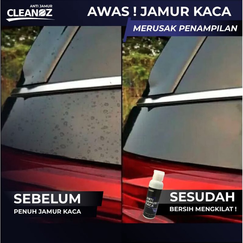 Cairan Pembersih Jamur Kaca Mobil Cleanoz Anti Jamur Kaca