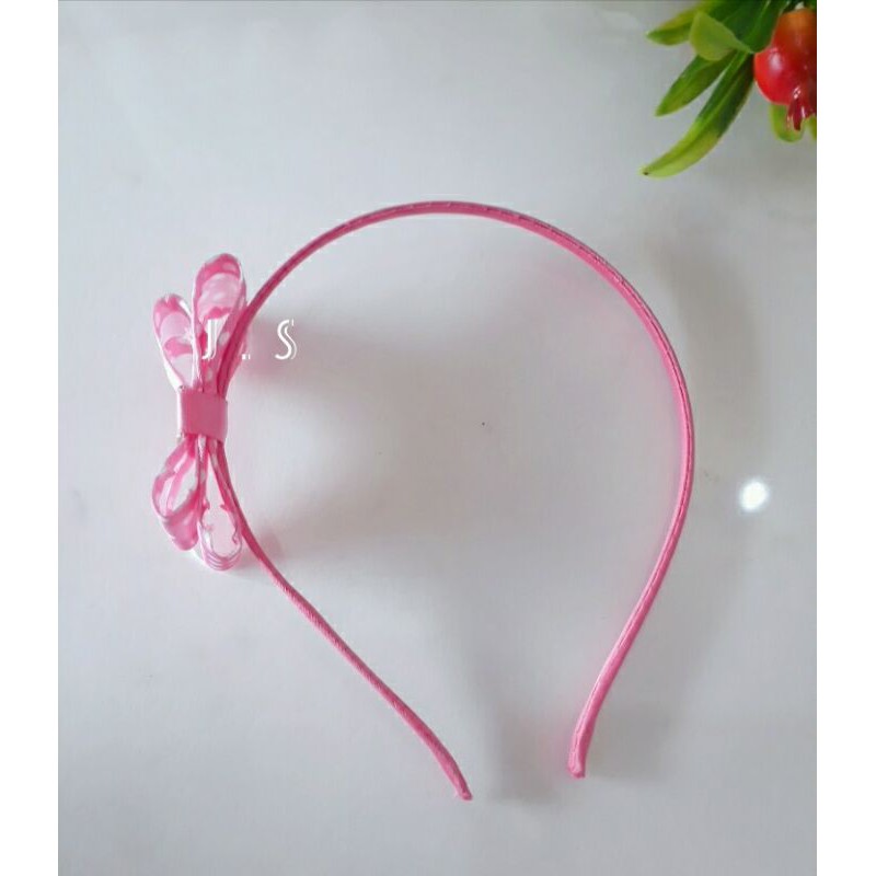 Bando pita kaku motif polkadot