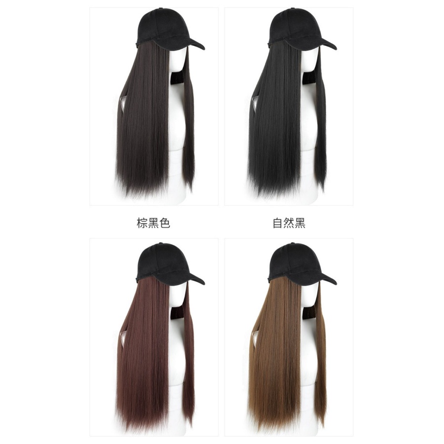 HTQ premium wig topi baseball tebal matte HQ half wig hat