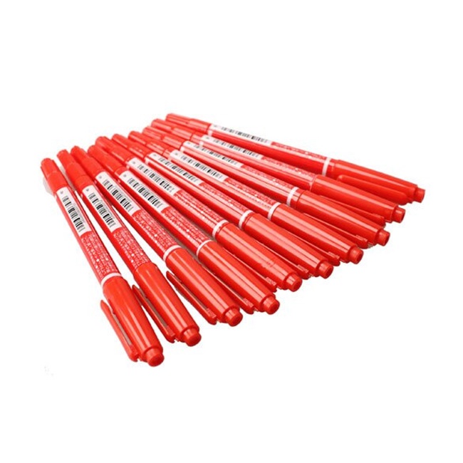 Spidol Permanen Serbaguna Dual Head Marker Waterproof 10 PCS