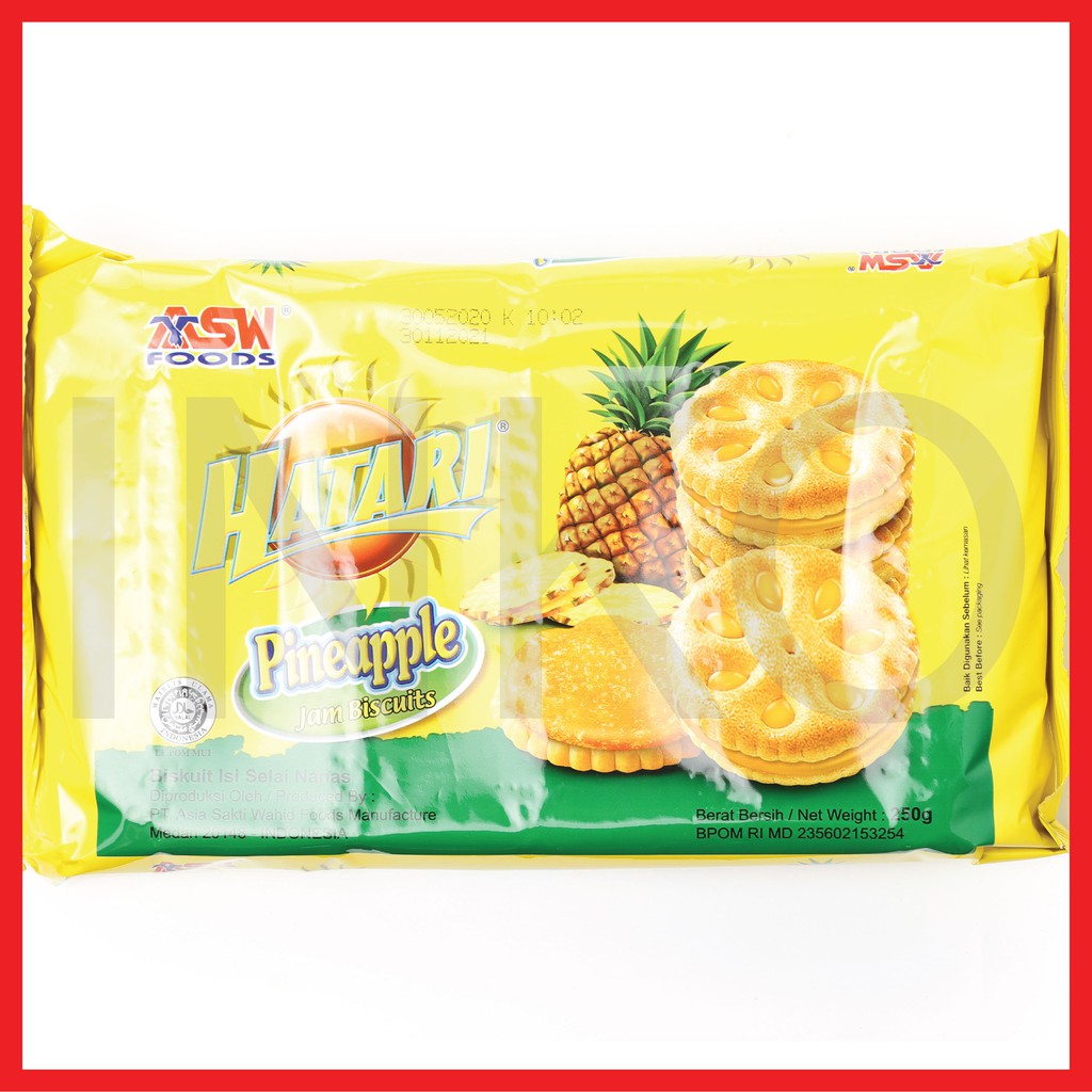 

HATARI PINEAPPLE JAM BISCUITS BISKUIT ISI SELAI NANAS 250GR