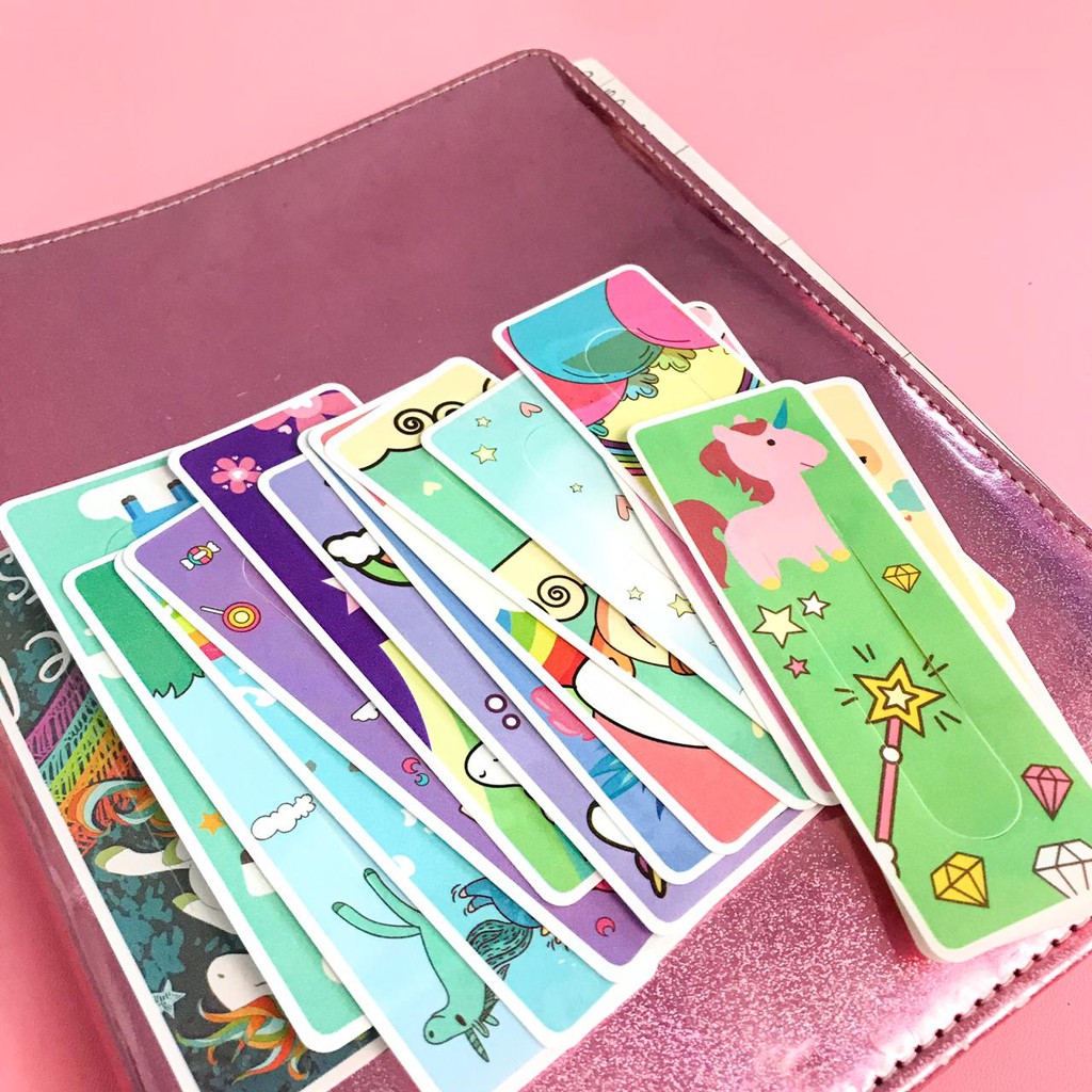 

TERMURAH GROSIR PEMBATAS BUKU UNICORN SET 15 PIECE OOK BINDER LUCU IMPORT