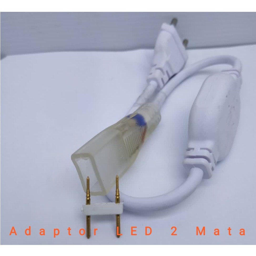 Adaptor Socket Led Strip 2 MATA 5730 / Sambungan Colokan Led STRIP 5730 (PIN LEBAR)