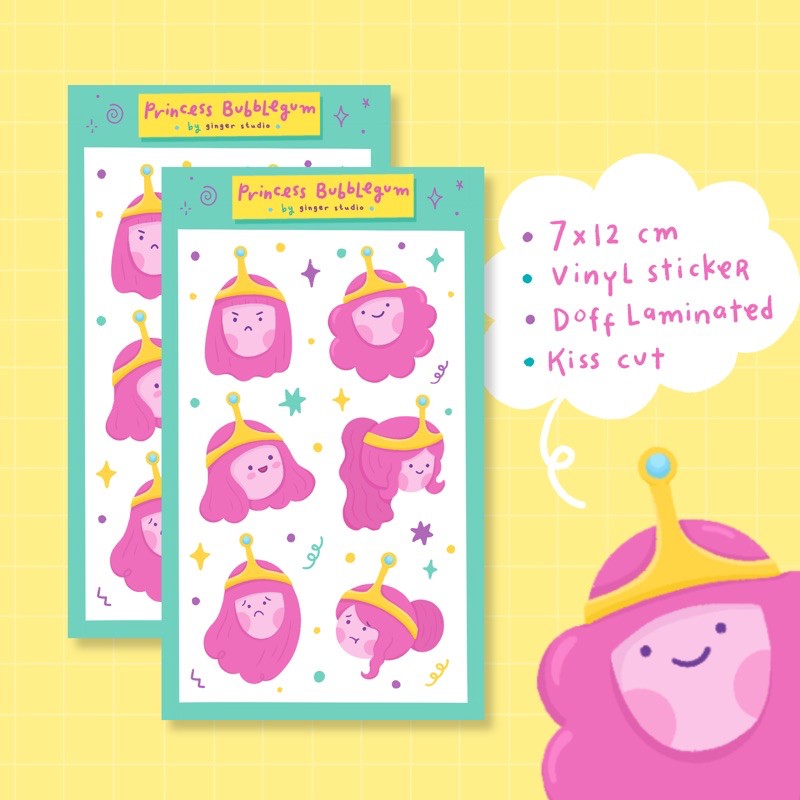 

Ginger Studio - Princes Bubblegum Adventure Time Sticker Sheet