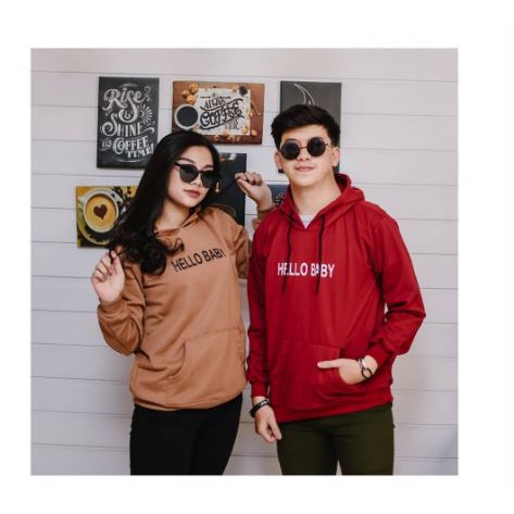 HELLO BABY HOODIE UNISEX - ATASAN HALUS TEBAL PREMIUM