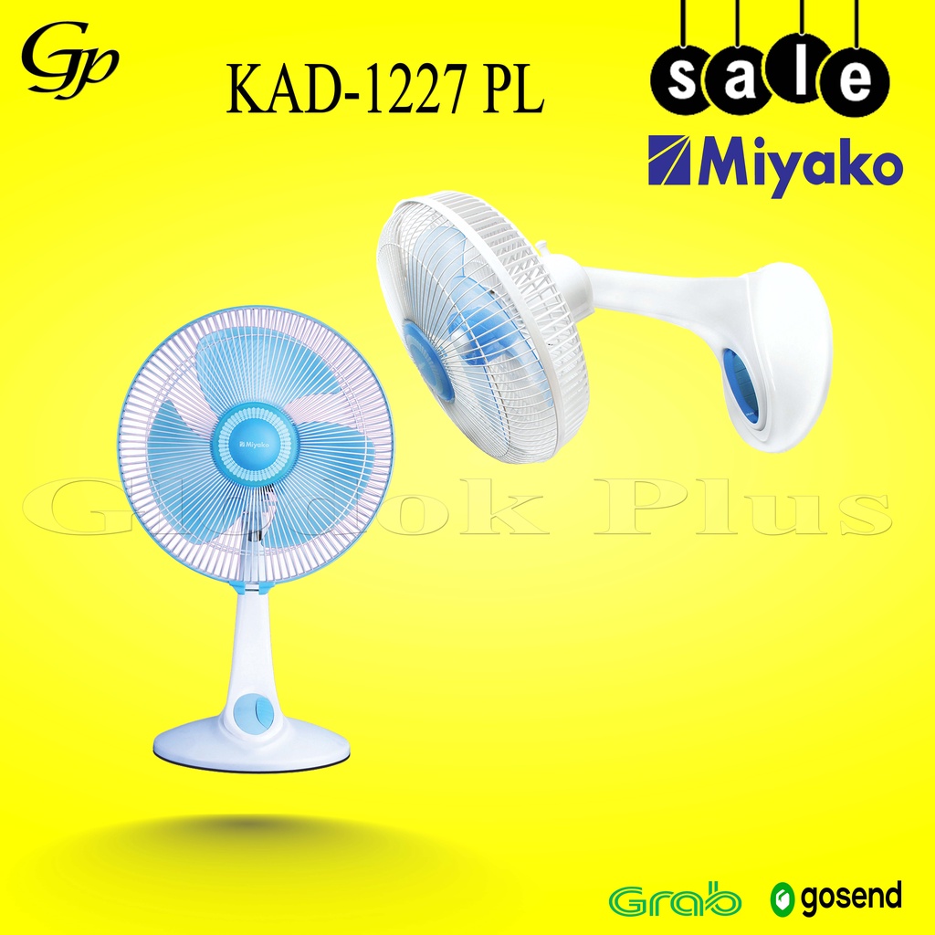 Miyako kad 1227b pl Kipas Angin 1227 Meja Dinding bpl 12 inch KAD1227 B desk fan 2 in 1 kad1227bpl