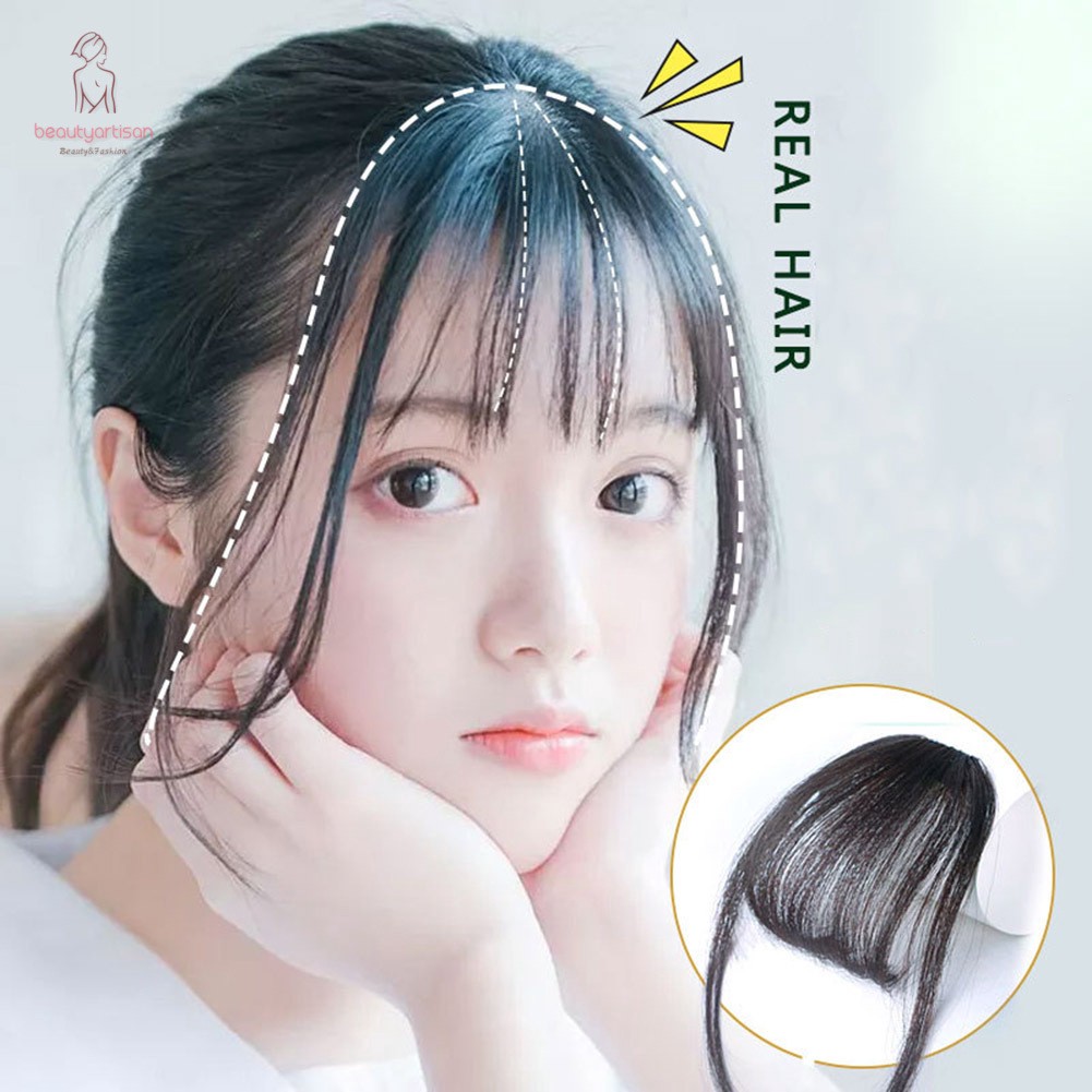 Murah WANITA Rambut palsu mini bangs klip rambut Air Bangs Tambahan rambut palsu Palsu rambut palsu