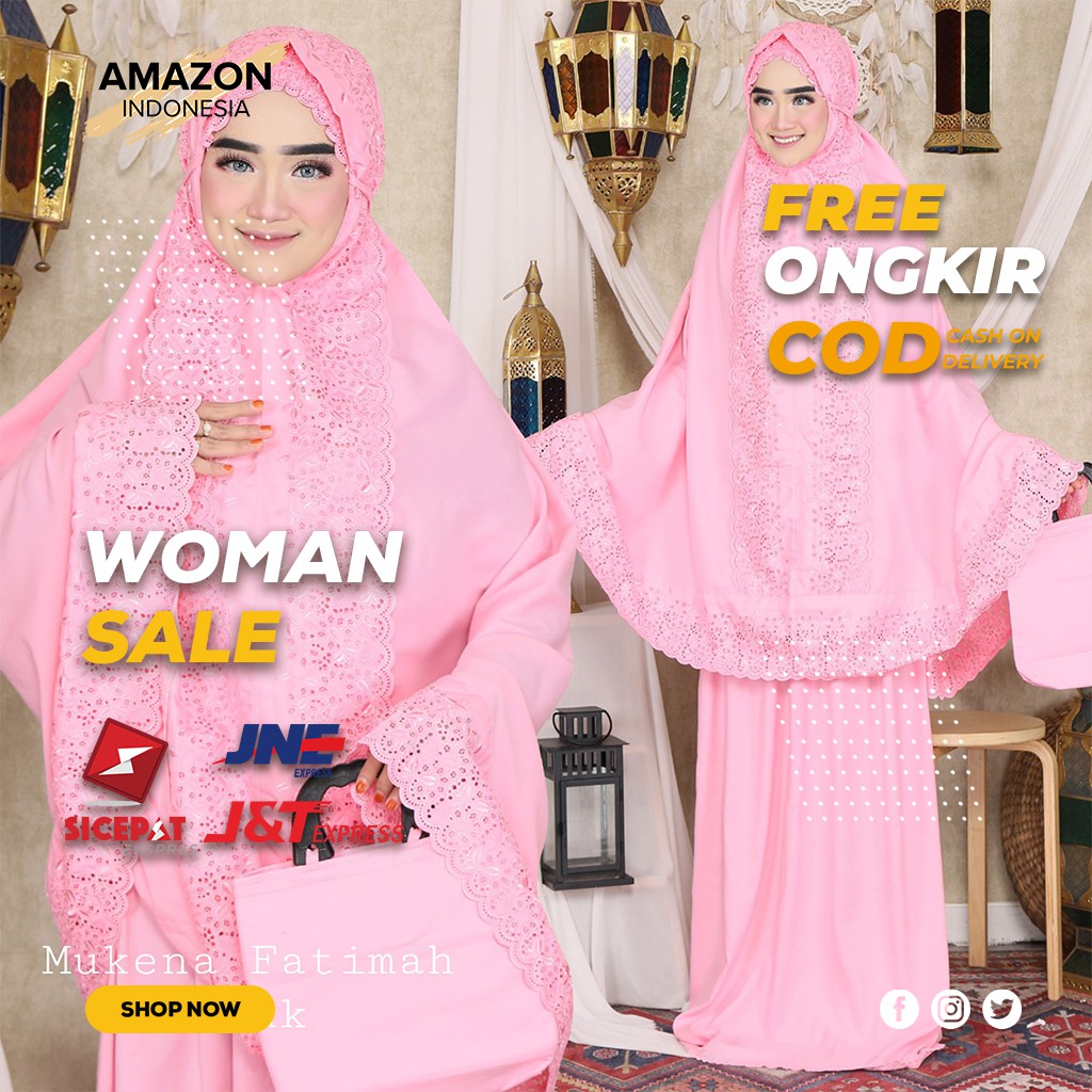 MUKENA WANITA DEWASA WARNA PINK BAHAN ROSELA ORIGINAL KOMBINASI RENDA MEWAH DINGIN TEBAL BAGUS MURAH