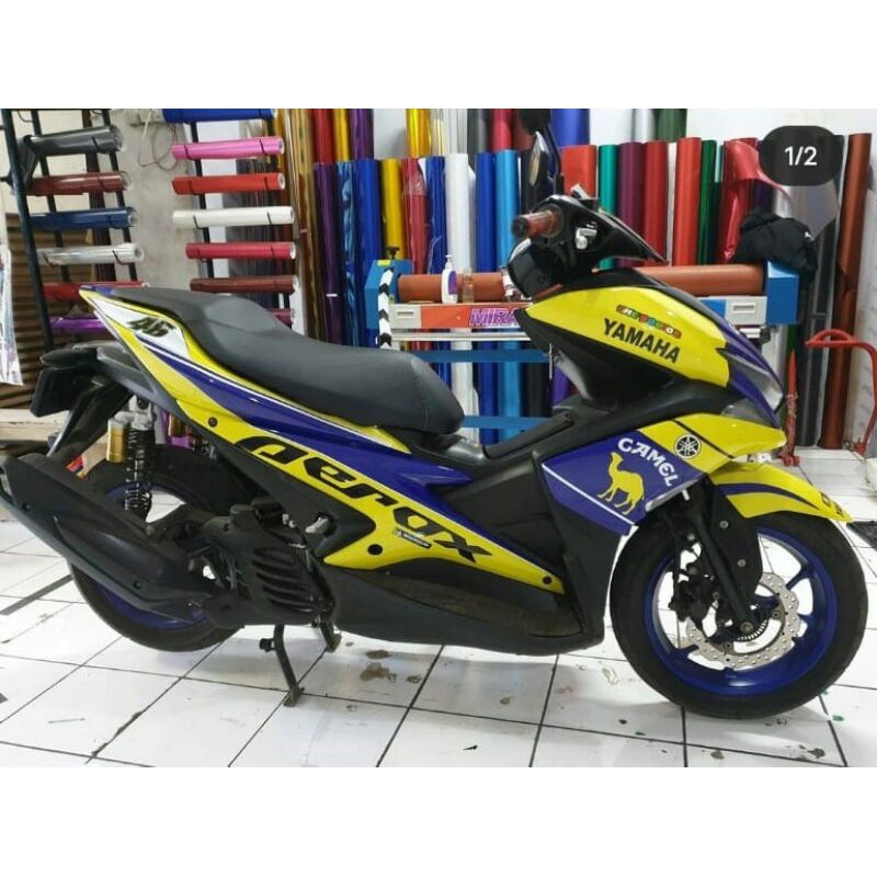 decal stiker aerox grafis custom,stiker full body