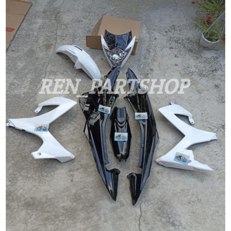 Cover Body Satria Fu Facelit Fl Fullset Halus Putih Hitam