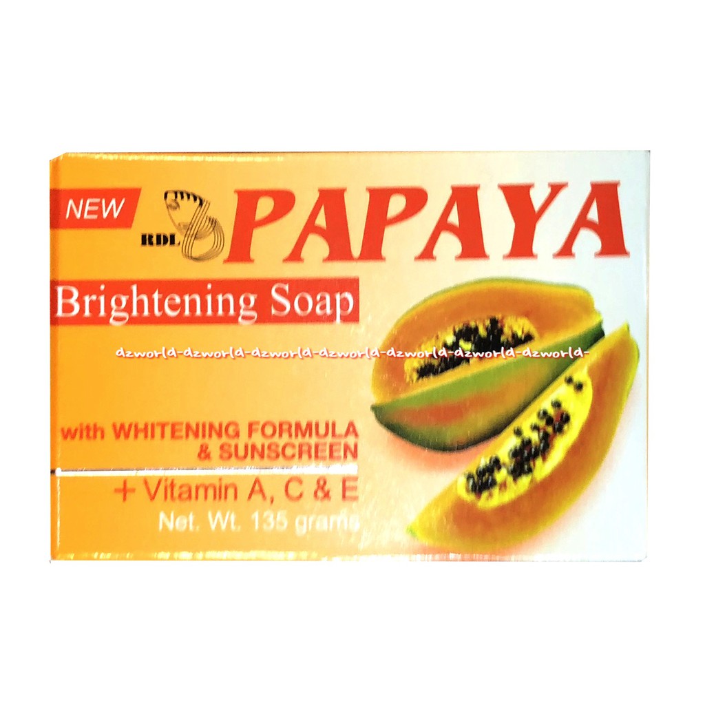 New Papaya Brightening Soap RDL Sabun Mandi Batang Pepaya 135gr