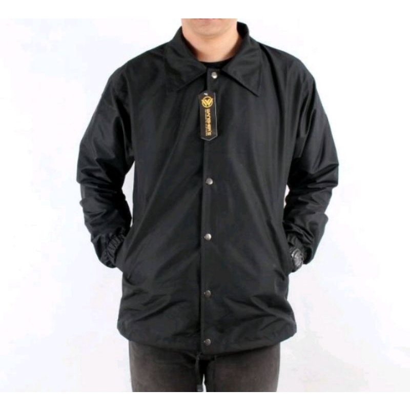 ( COD) JAKET COACH/JAKET PRIA CASUAL/jaket windbreakers-Hitam polos