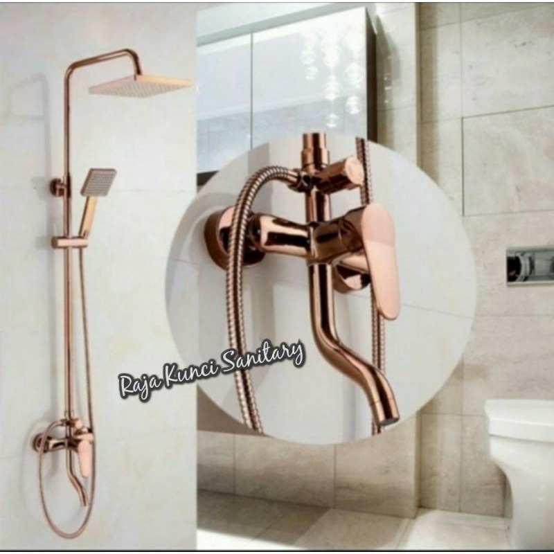 Shiwer Tiang Column Antik Brass/Brown/Shower Set Panas Dingin Brass/Kuningan/Stainless Stell