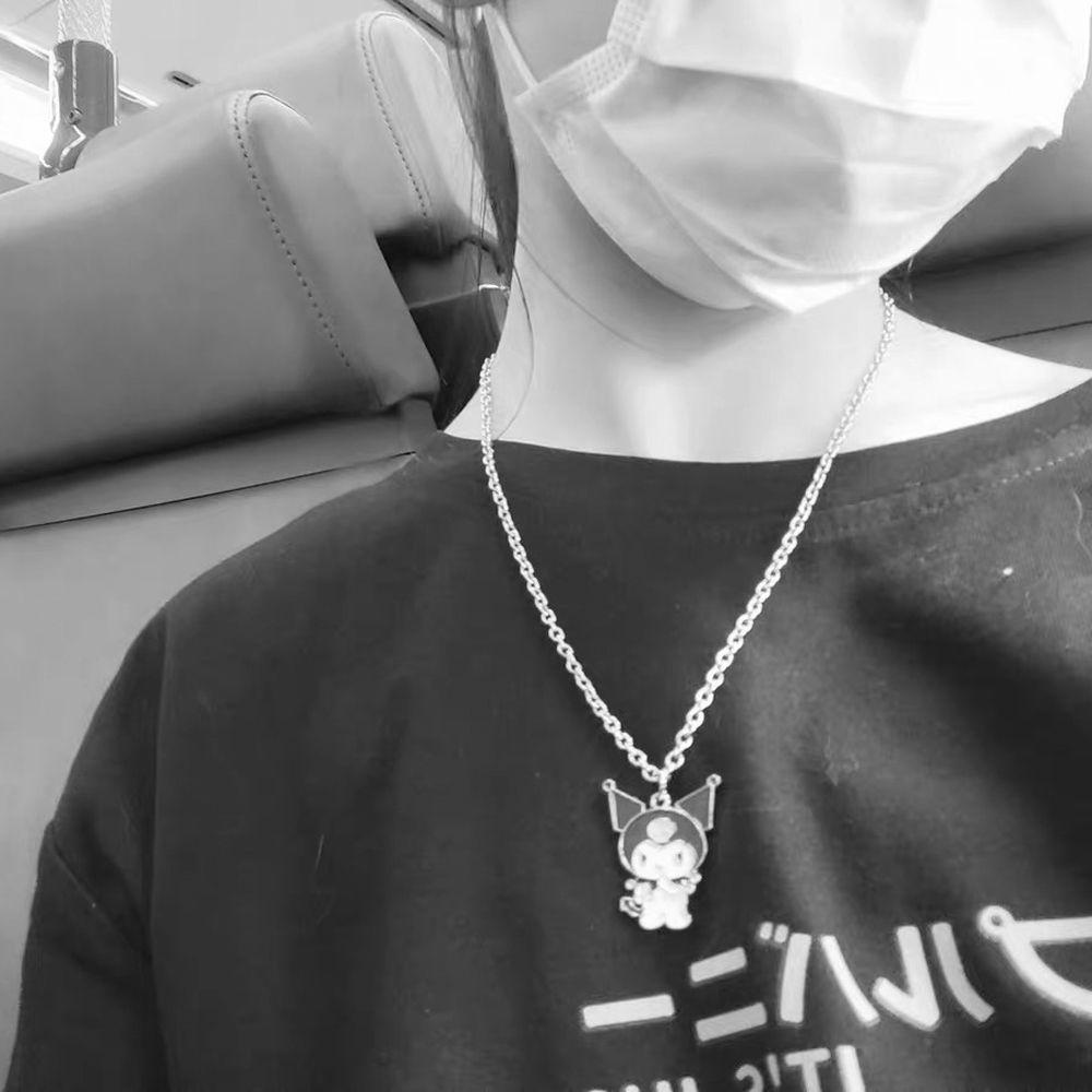 [Elegan] Kalung Anime Korea Manis Liontin Sederhana Melodiku Drip Minyak Untuk Pria Perhiasan Leher