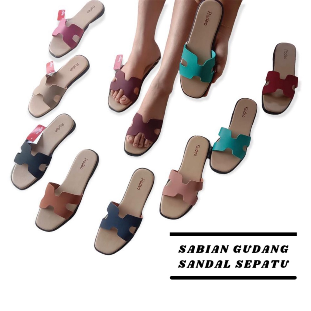 11.11 SALE : sandal H 4 / sandal slop / sandal H / sandal santai / sandal cantik /sandal teplek /sandal wanita