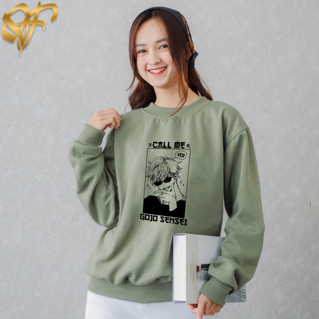 Sweater Gojo Sensei Pria &amp; Wanita | Sweater Korea Style Fleece Cotton | Dhea Fashion