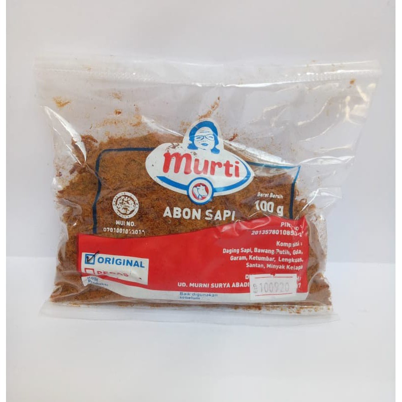 

Abon Sapi Premium Rasa Original dan Pedas Murti 100 Gr
