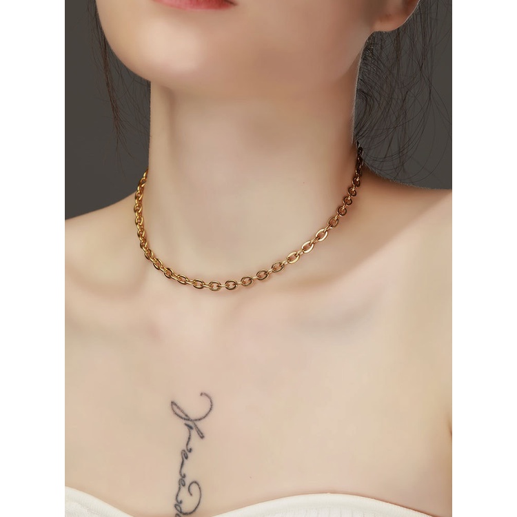Kalung choker regal titanium anti karat