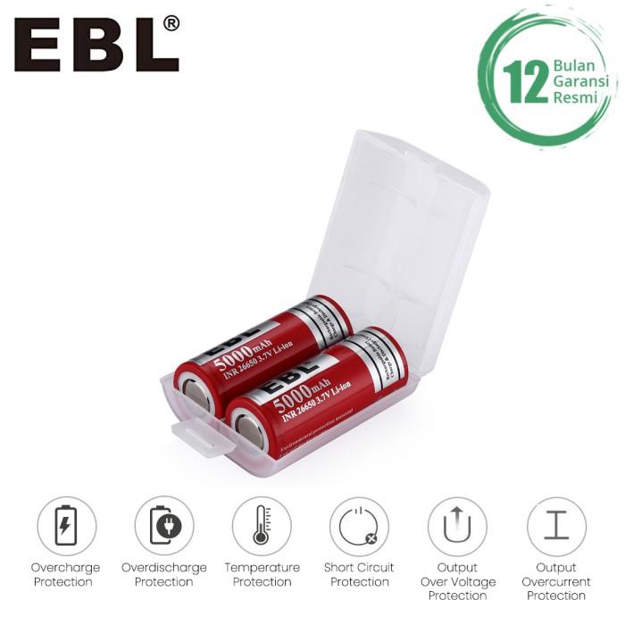 Agaa | Ebl 5000Mah Battery 26650 Rechargeable Battery Baterai