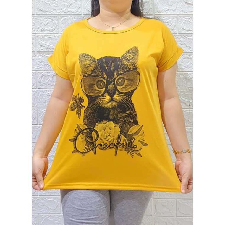 PROMO!!KAOS WANITA UKURAN JUMBO MOTIF FULY/KAOS SUPER JUMBO HARGA MURAH MERIAH/KAOS WANITA TERBARU