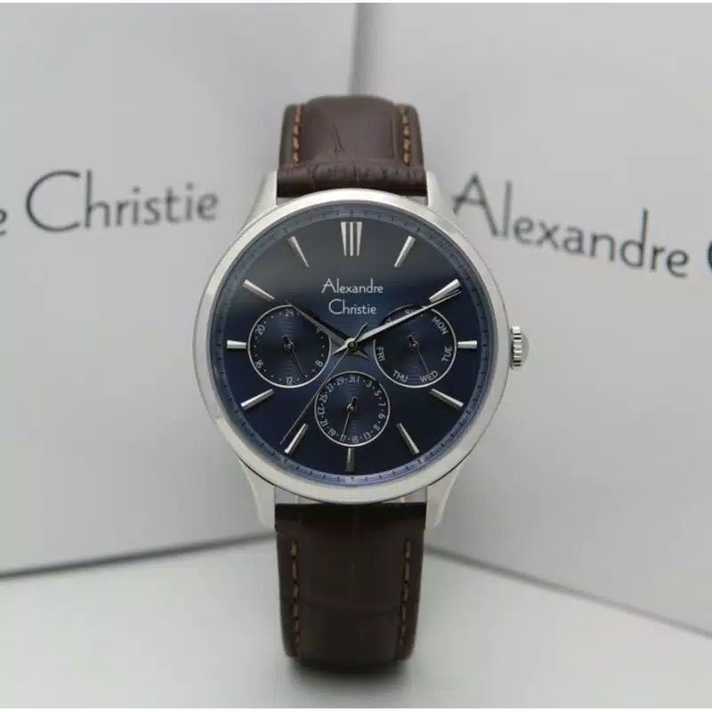 JAM TANGAN PRIA ALEXANDRE CHRISTIE AC 6569 LEATHER ORIGINAL