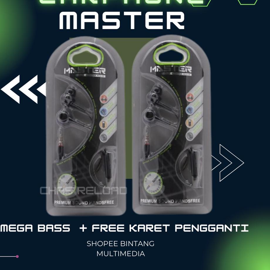 ❪CaJⓘ❫ {SUPER PROMO}Headset/Earphone/Handfree Mega Bass Merk Master Bestseller