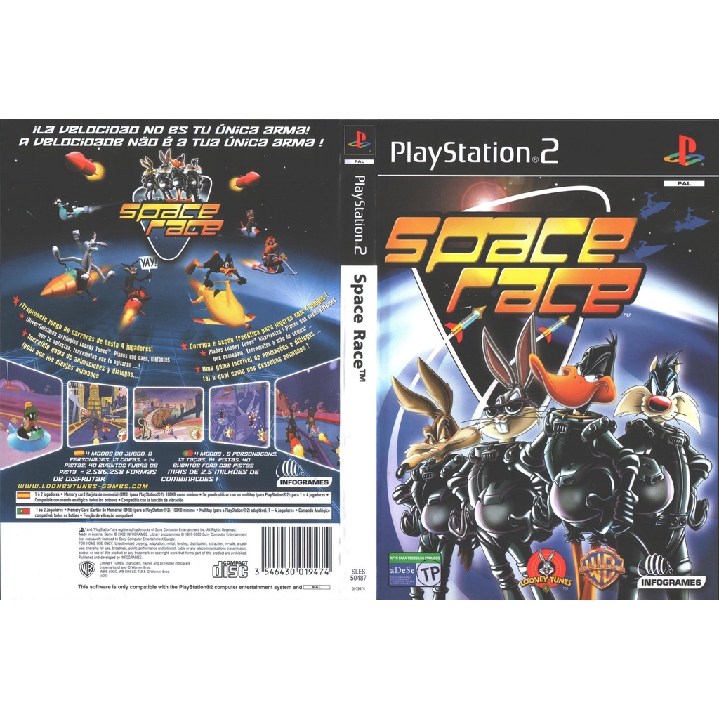 Kaset Ps2 Game Looney Tunes - Space Race