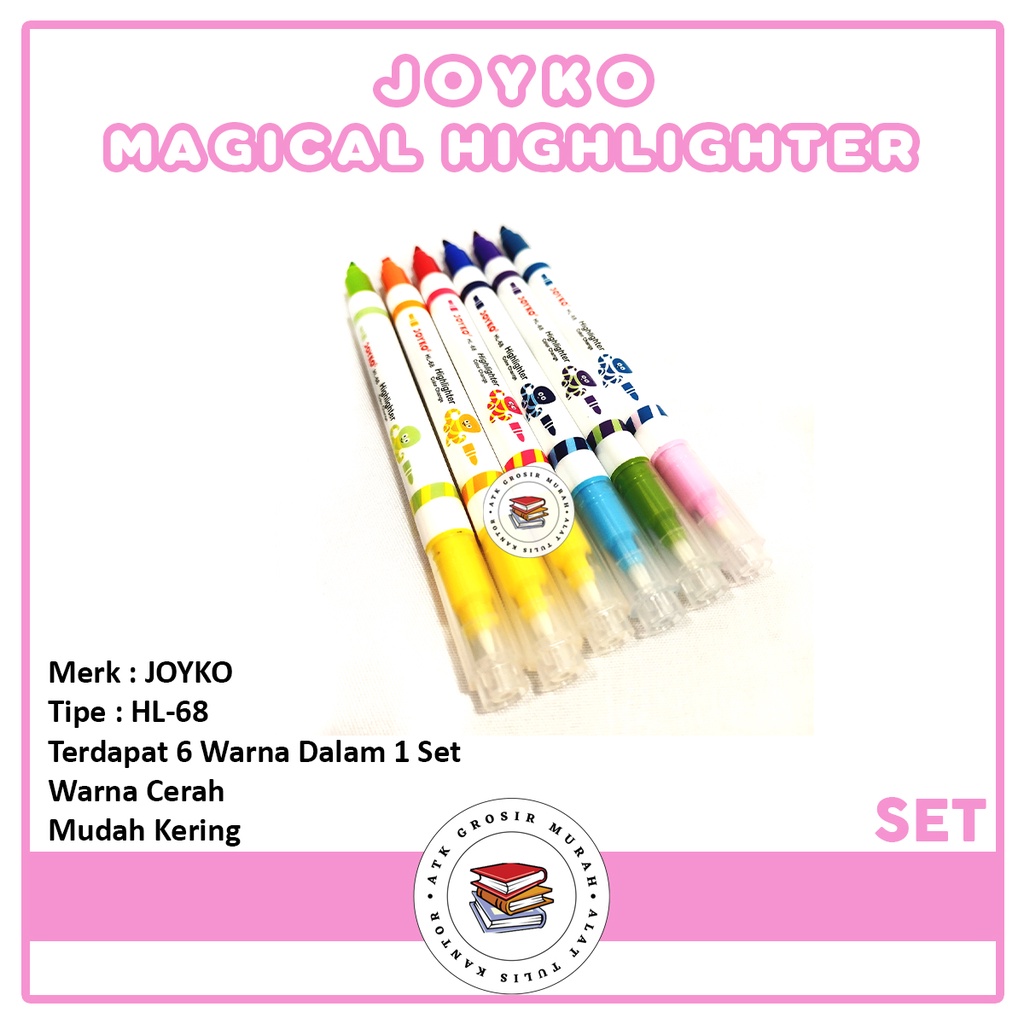 

JOYKO - Highlighter HL-68 isi 6 Warna - Set