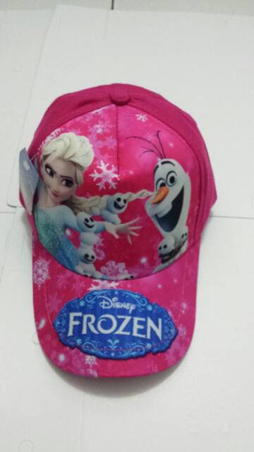 ☆ Topi anak karakter twill printing kulit imitasi - FROZEN