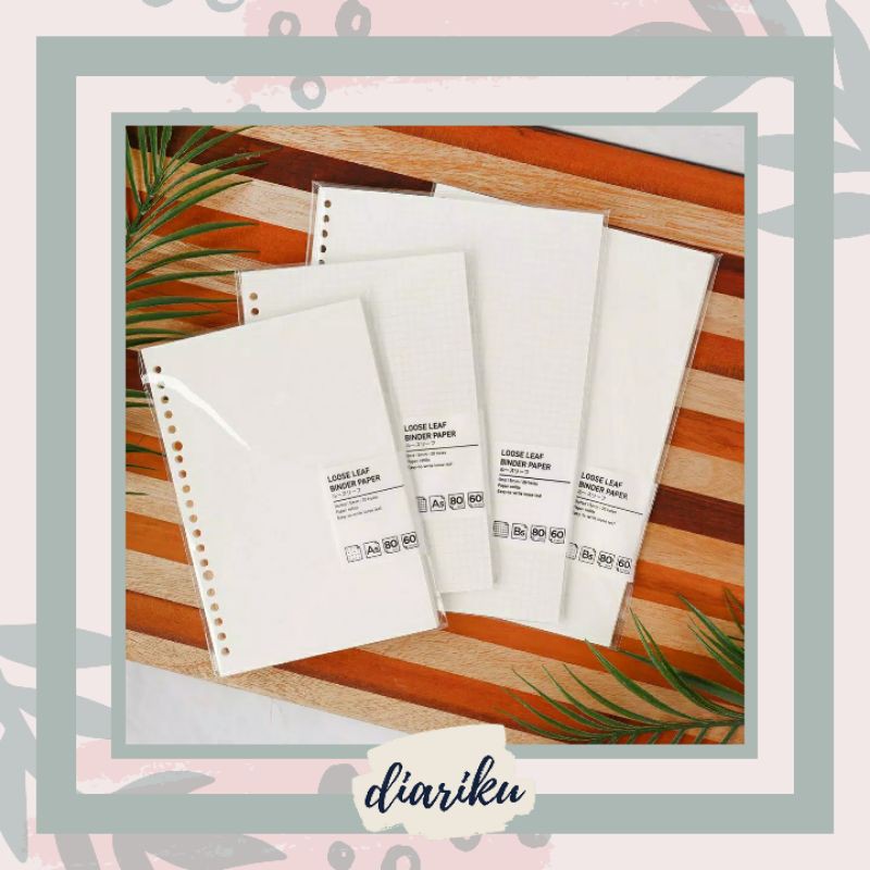KERTAS BINDER NEW REFILL LOOSE LEAF A5 & B5 | BINDER PAPER