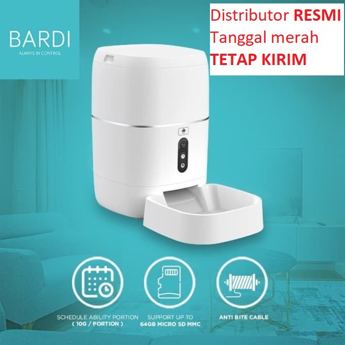 BARDI Smart Wi-Fi Pet Feeder (Dispenser Makanan Anjing/Kucing Otomatis)