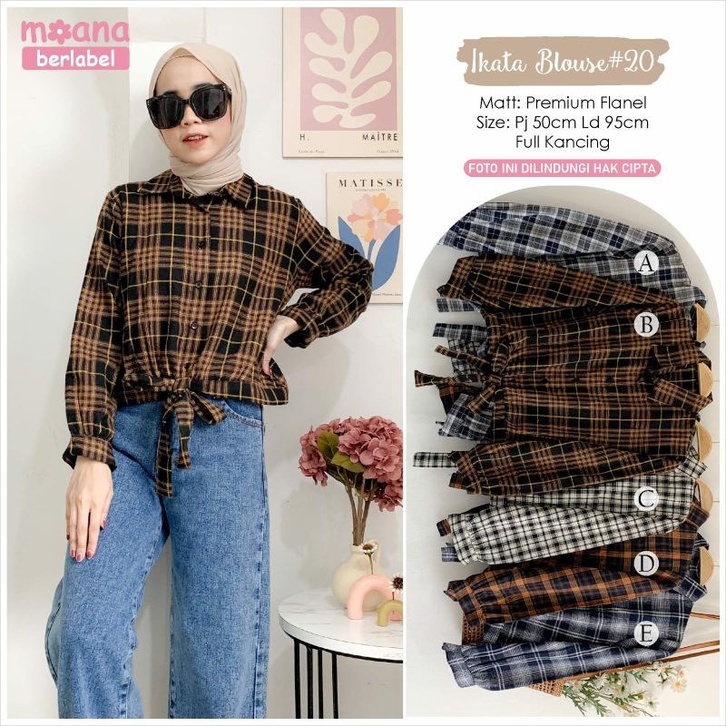 (NEW) BAJU BLOUSE WANITA FASHION MUSLIM // IKATA BLOUSE#18#20  BY MOANA-#20 kode( B )