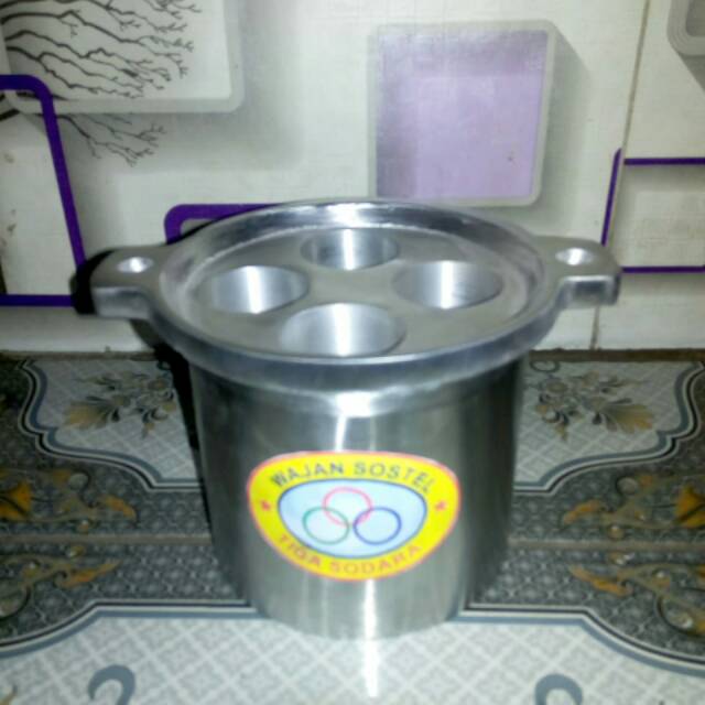 Wajan/Cetakan/Alat sostel mini (SOSIS TELUR) lubang 4 , kedalaman 8cm diameter 3,1cm