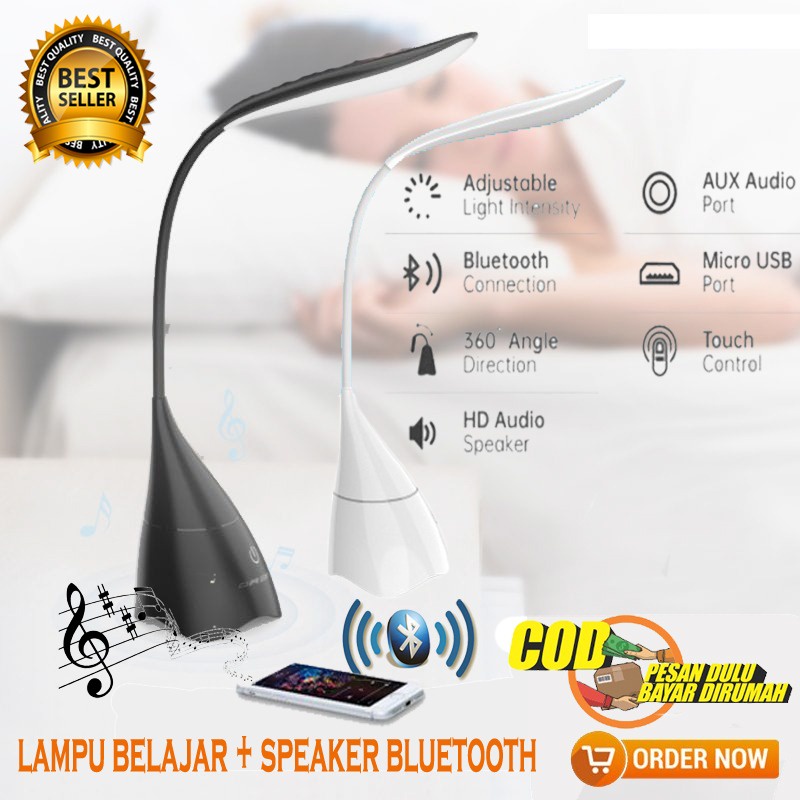 PROMO!!!! LAMPU LED MEJA BELAJAR SPEAKER BLUETOOTH MUSIC LAMP + SPEAKER BLUETOOTH - Desk Lamp LED With Bluetooth Speaker - Lampu Meja Dengan Speaker Bluetooth - speaker Bluetooth - LAMPU MEJA HIAS - LAMPU MEJA BELAJAR KEREN - LAMPU MEJA HIASAN