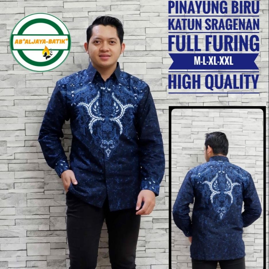 Kemeja Batik Pria Terbaru Batik Lengan Panjang Lapis Furing PINAYUNG PANJANG Baju Batik Panjang Pria