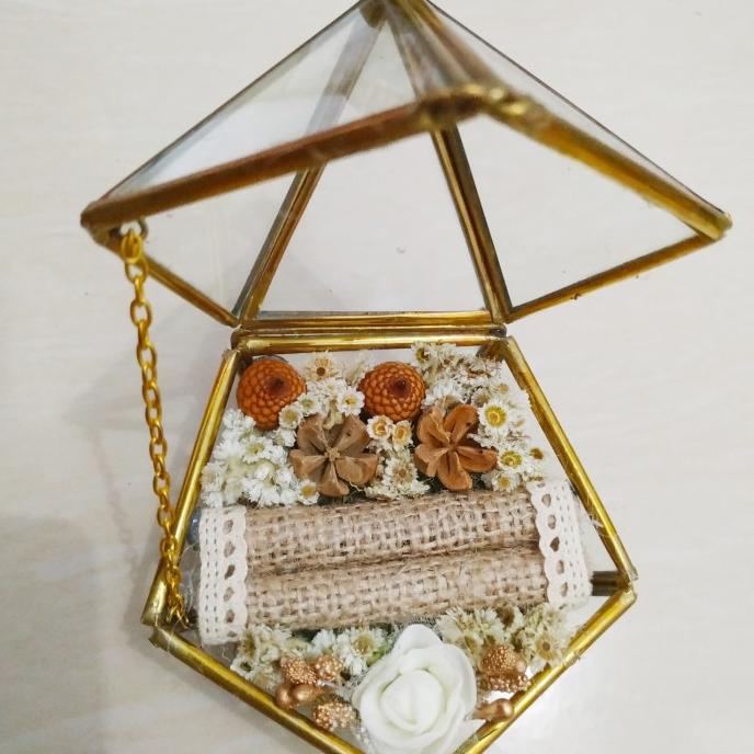 

AKSESORIS PERNIKAHAN RING BOX TERRARIUM RUSTIC BEARER NIKAH PERLENGKAPAN PESTA CRAFT