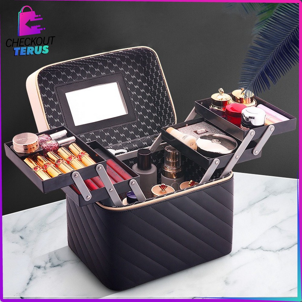 CT K1 BOX MAKE UP Kotak Kosmetik Tempat Penyimpanan Alat Kosmetik Makeup Orginizer Beauty Case Portable