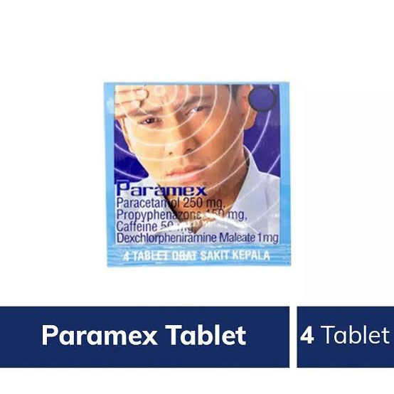 Paramex Tablet 1 Strip isi 4 Tablet / Paramex Sakit Kepala