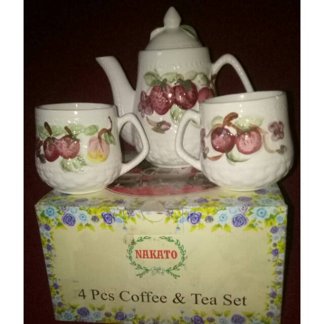 Teko keramik set / gelas keramik set / gelas coffe / gelas tea / ceramic set