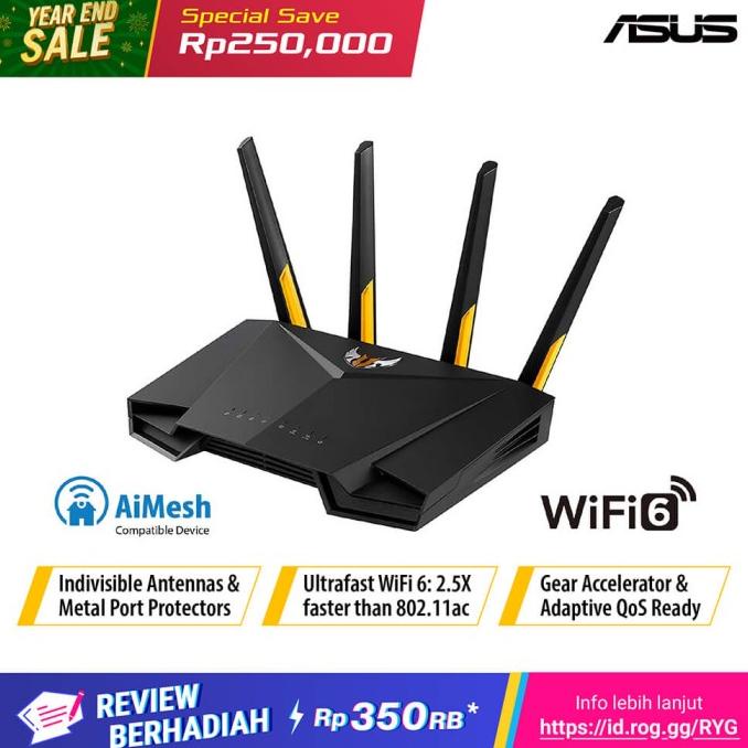 ASUS TUF-AX3000 Dual Band WiFi 6 Router TUF Gaming AX3000 RT-AX3000