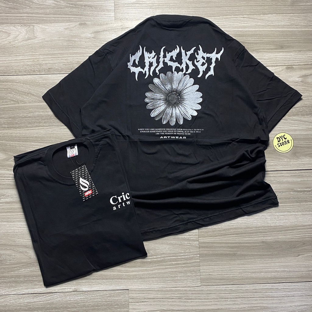 DYC STORE ORIGINAL KAOS DISTRO BRAND CRICKET - FLOWER MONOKROME LENGAN PENDEK TSHIRT BAJU KAOS PRIA FREE STICKER KAOS PRIA OVERSIZE KAOS BAND ADCD BAJU AESTHETIC KAOS CRICKET